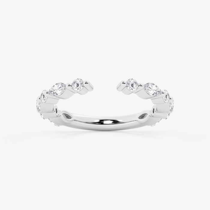 3/4 ctw Marquise and Round Lab Grown Diamond Open Wedding Band