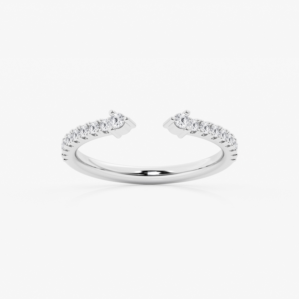 1/4 ctw Round Lab Grown Diamond Open Wedding Band