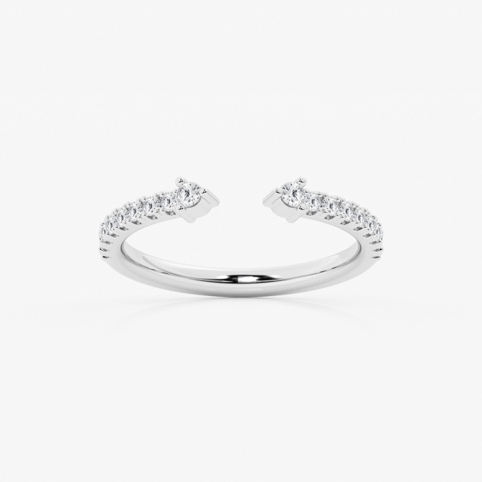 1/4 ctw Round Lab Grown Diamond Open Wedding Band
