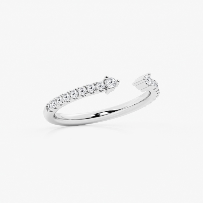 1/4 ctw Round Lab Grown Diamond Open Wedding Band