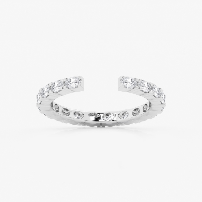 1 ctw Oval Lab Grown Diamond East-West Open Eternity Wedding Band