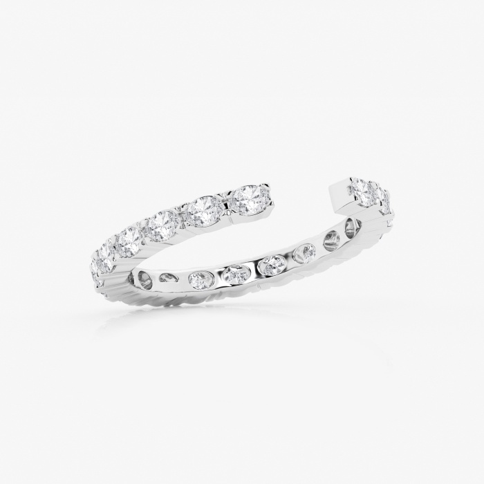 1 ctw Oval Lab Grown Diamond East-West Open Eternity Wedding Band
