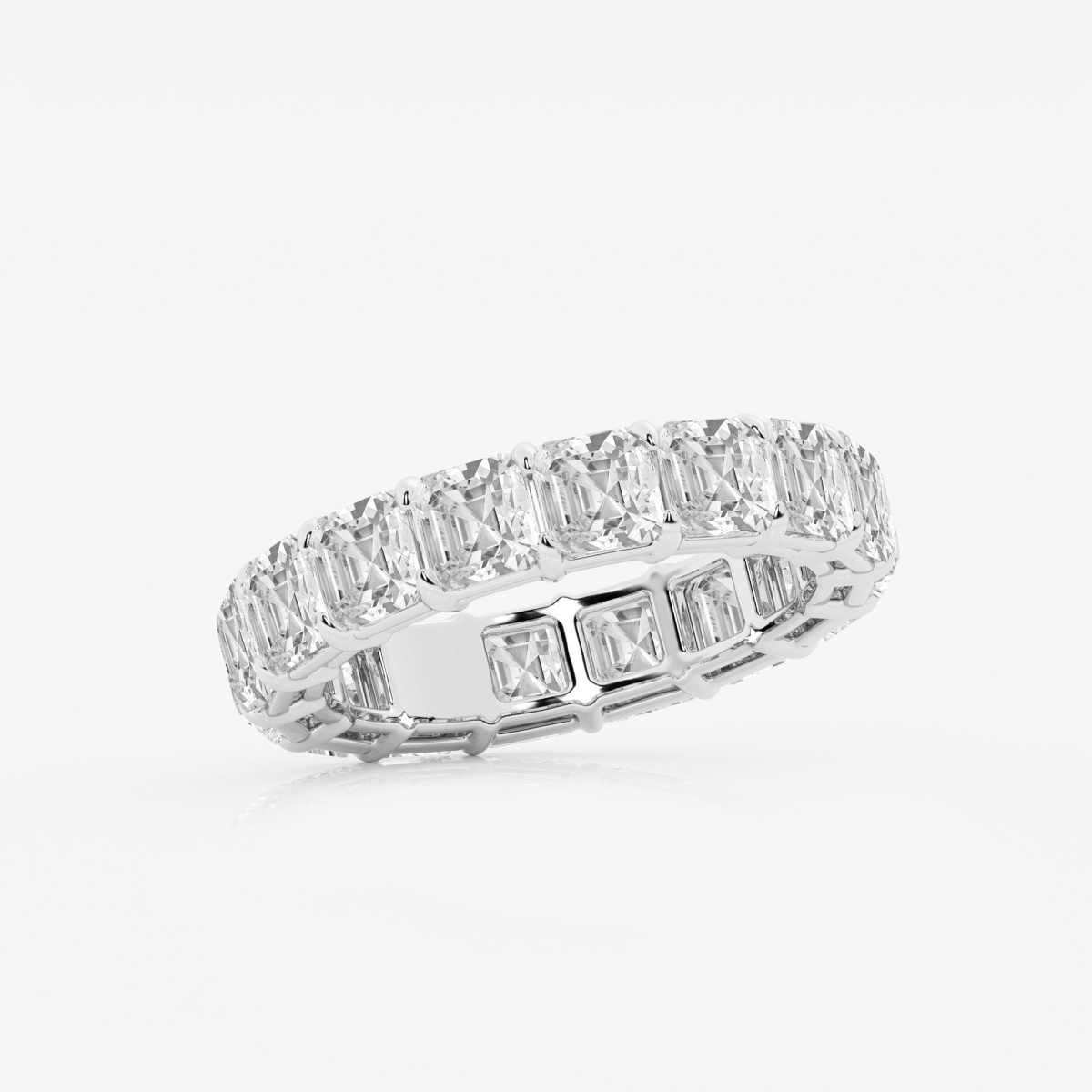 Additional Image 1 for  7 ctw Asscher Lab Grown Diamond Eternity Band - 4.1mm Width