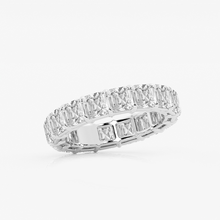 7 ctw Asscher Lab Grown Diamond Eternity Band - 4.1mm Width