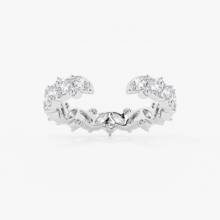1 1/3 ctw Multi-Shape Lab Grown Diamond Open Wedding Band