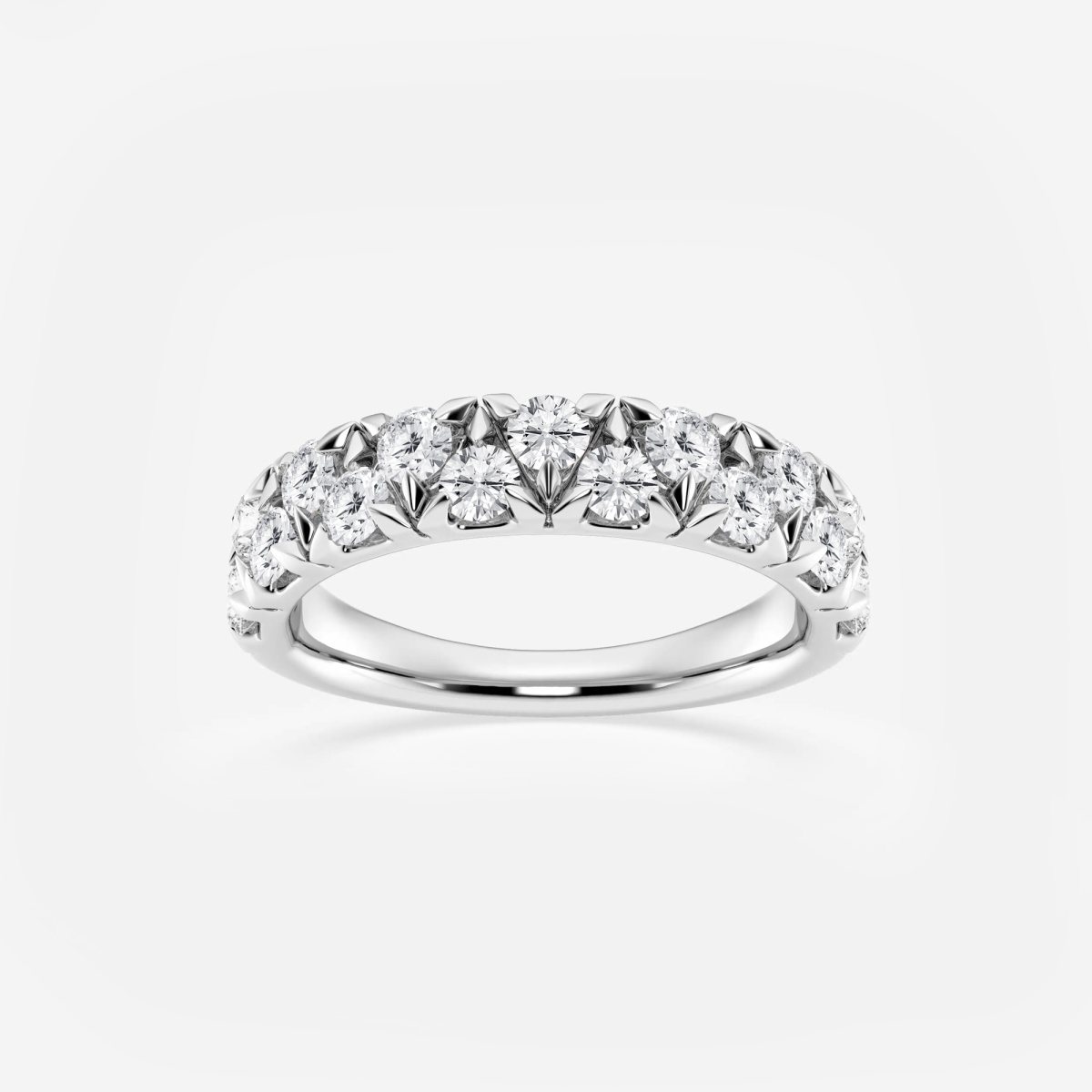 1 ctw Round Lab Grown Diamond Alternating Fashion Band