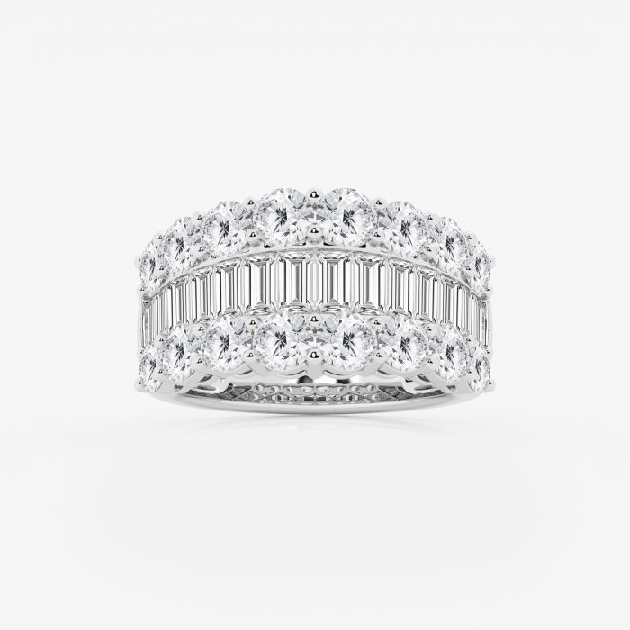 4 ctw Baguette and Round Lab Grown Diamond Fashion Band