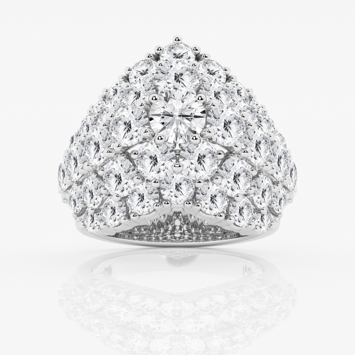 8 1/2 ctw Round Lab Grown Diamond Elongated Fashion Band