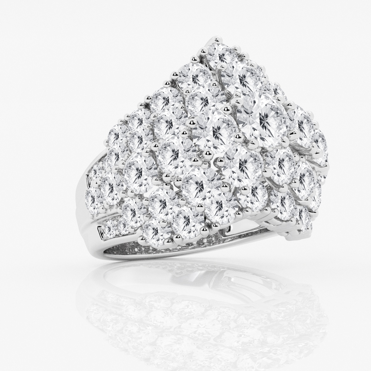 Additional Image 1 for  8 1/2 ctw Round Lab Grown Diamond Elongated Fashion Band