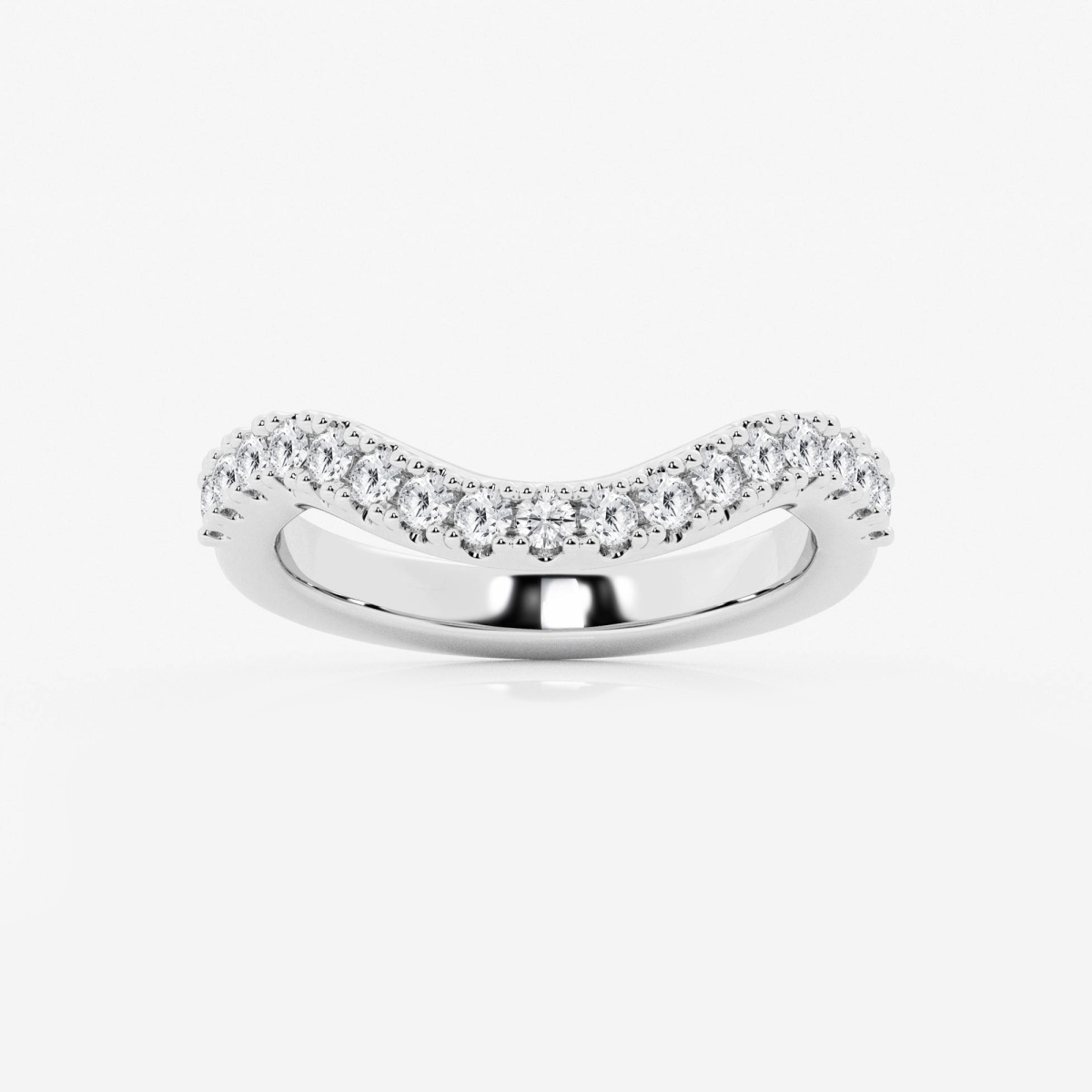 2/5 ctw Round Lab Grown Diamond Prong Set Wedding Band
