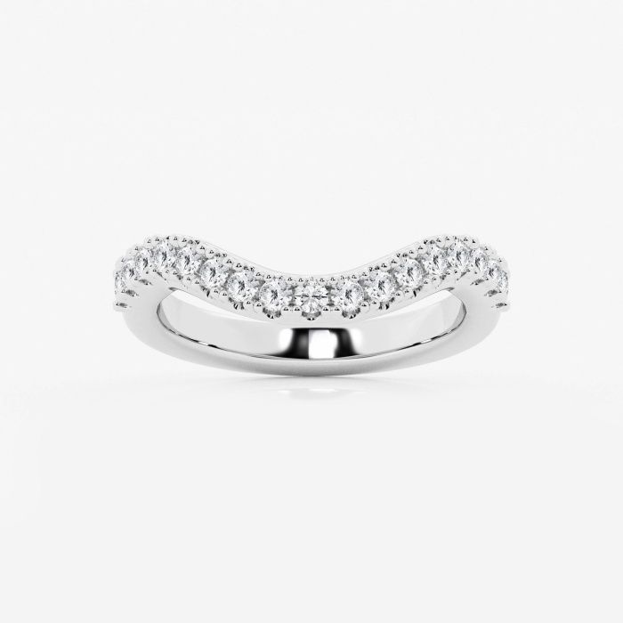 2/5 ctw Round Lab Grown Diamond Prong Set Wedding Band