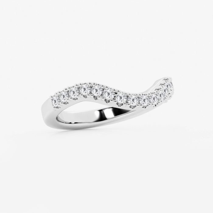 2/5 ctw Round Lab Grown Diamond Prong Set Wedding Band