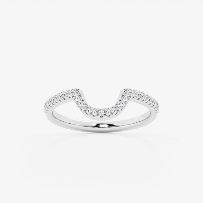 1/8 ctw Round Lab Grown Diamond Prong Set Wedding Band