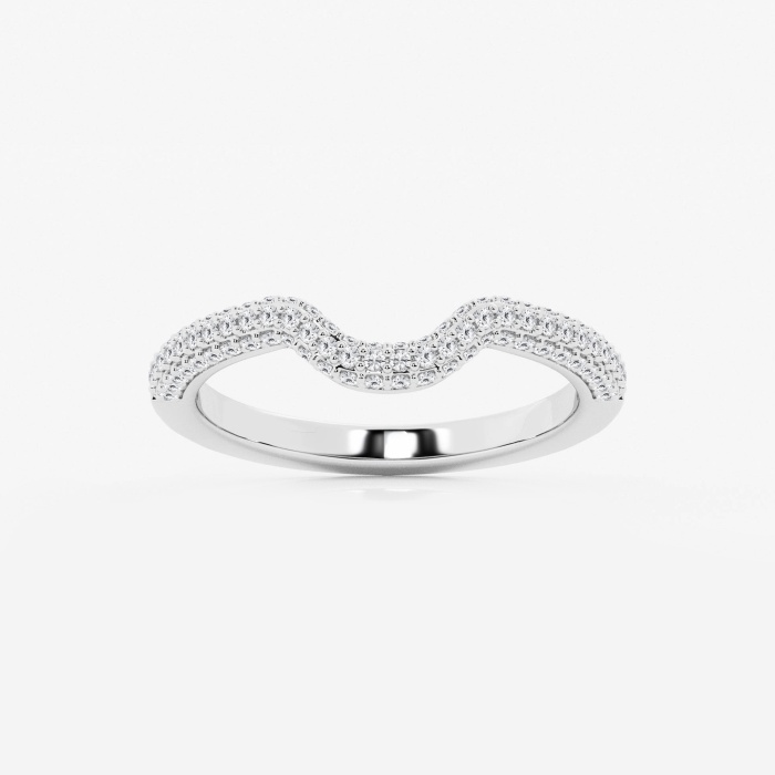 2/5 ctw Round Lab Grown Diamond Prong Set Wedding Band
