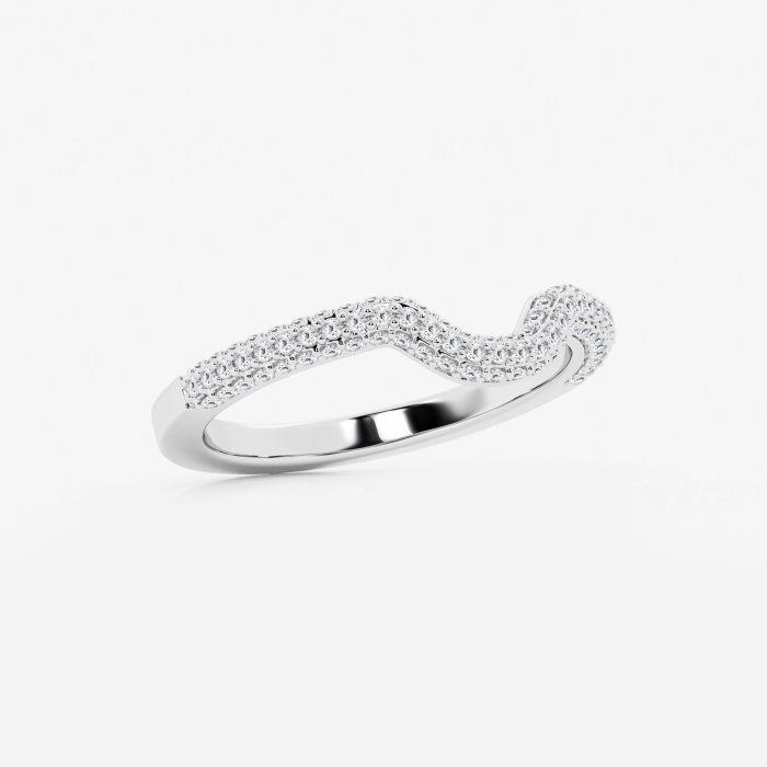 2/5 ctw Round Lab Grown Diamond Prong Set Wedding Band