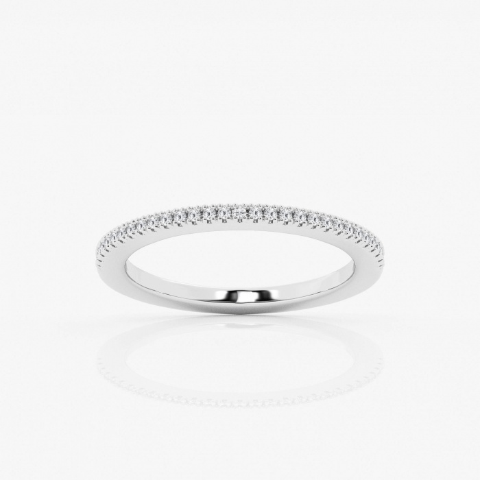 1/8 ctw Round Lab Grown Diamond Prong Set Wedding Band