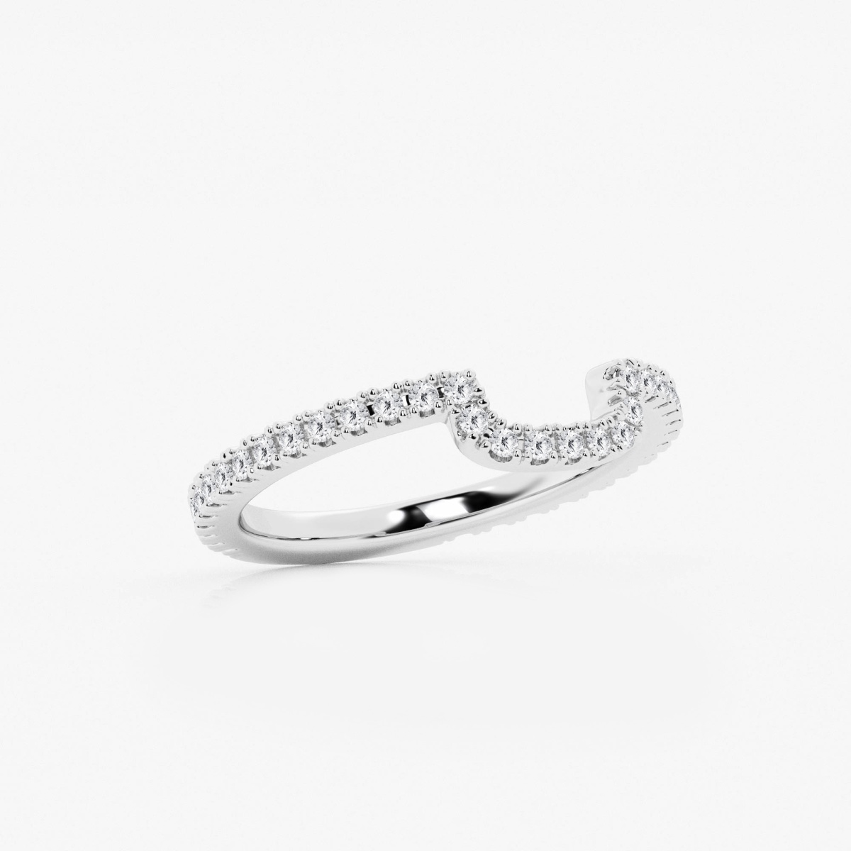 Additional Image 1 for  1/3 ctw Round Lab Grown Diamond Prong Set Wedding Band