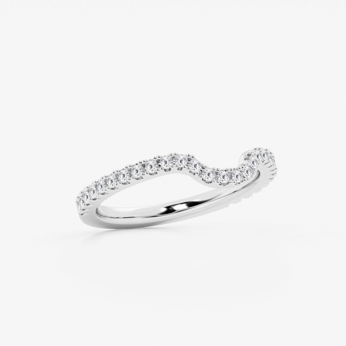 Additional Image 1 for  1/3 ctw Round Lab Grown Diamond Prong Set Wedding Band