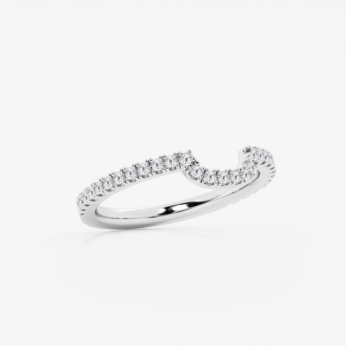 Additional Image 1 for  1/4 ctw Round Lab Grown Diamond Prong Set Wedding Band