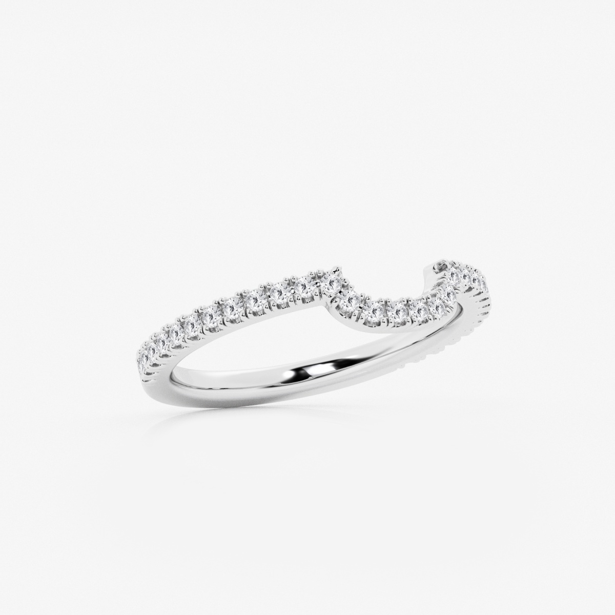 Additional Image 1 for  1/4 ctw Round Lab Grown Diamond Prong Set Wedding Band
