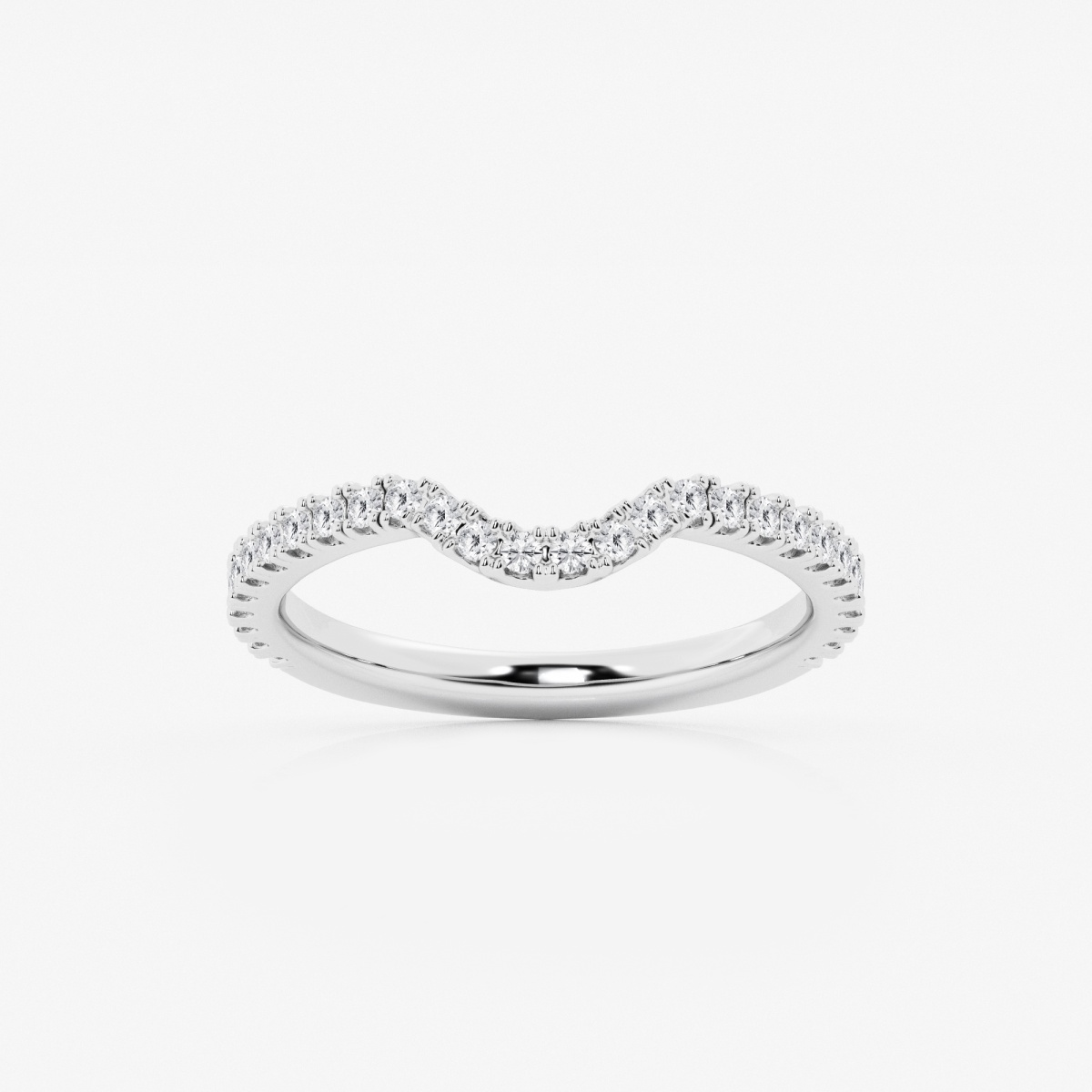 1/4 ctw Round Lab Grown Diamond Prong Set Wedding Band