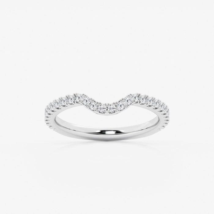 1/4 ctw Round Lab Grown Diamond Prong Set Wedding Band