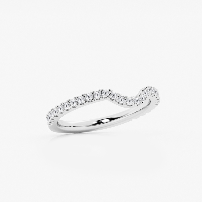 1/4 ctw Round Lab Grown Diamond Prong Set Wedding Band