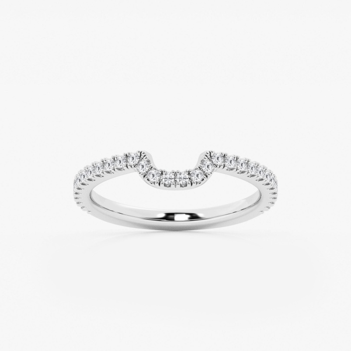 1/4 ctw Round Lab Grown Diamond Prong Set Wedding Band