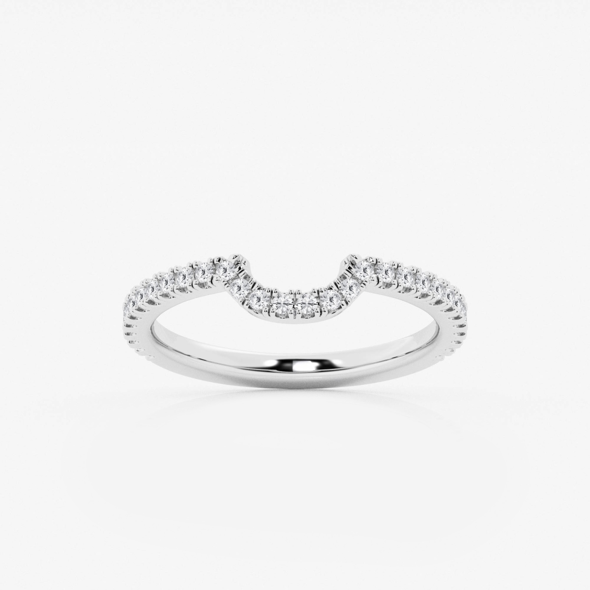 1/4 ctw Round Lab Grown Diamond Prong Set Wedding Band