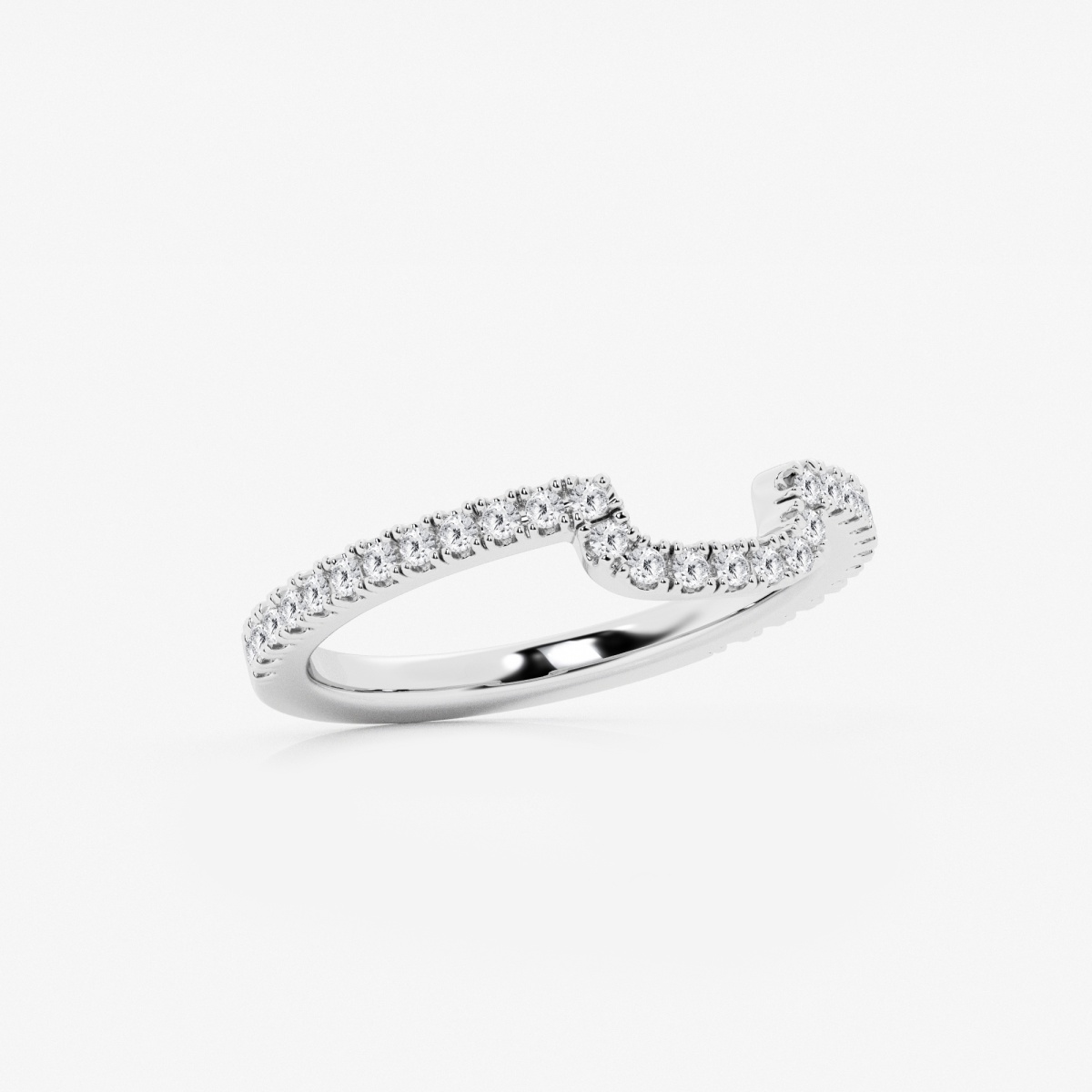 Additional Image 1 for  1/3 ctw Round Lab Grown Diamond Prong Set Wedding Band