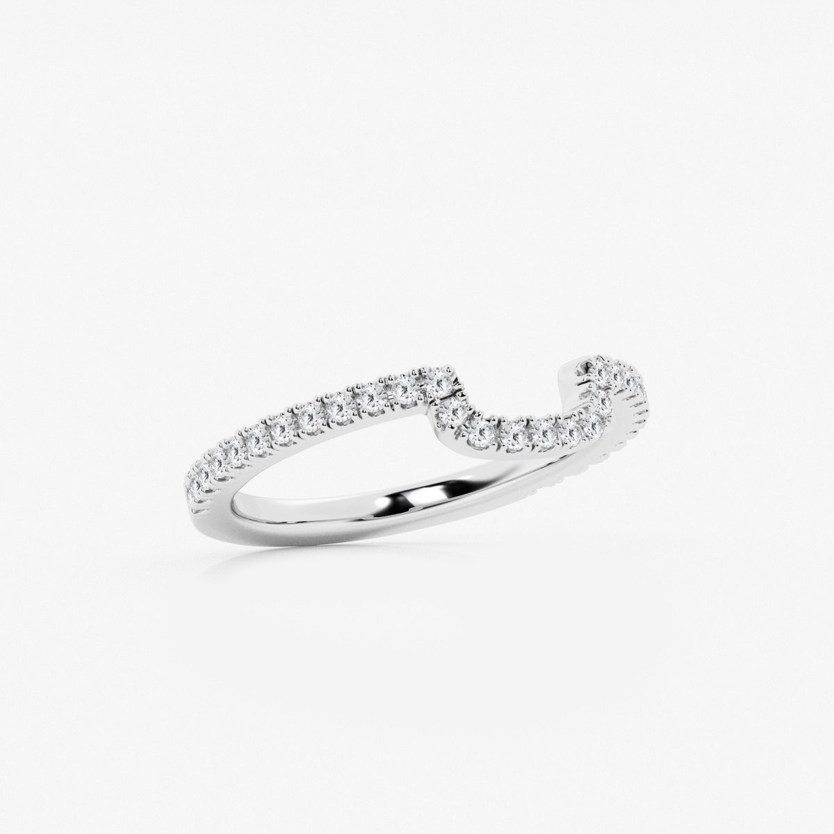 Additional Image 1 for  1/3 ctw Round Lab Grown Diamond Prong Set Wedding Band