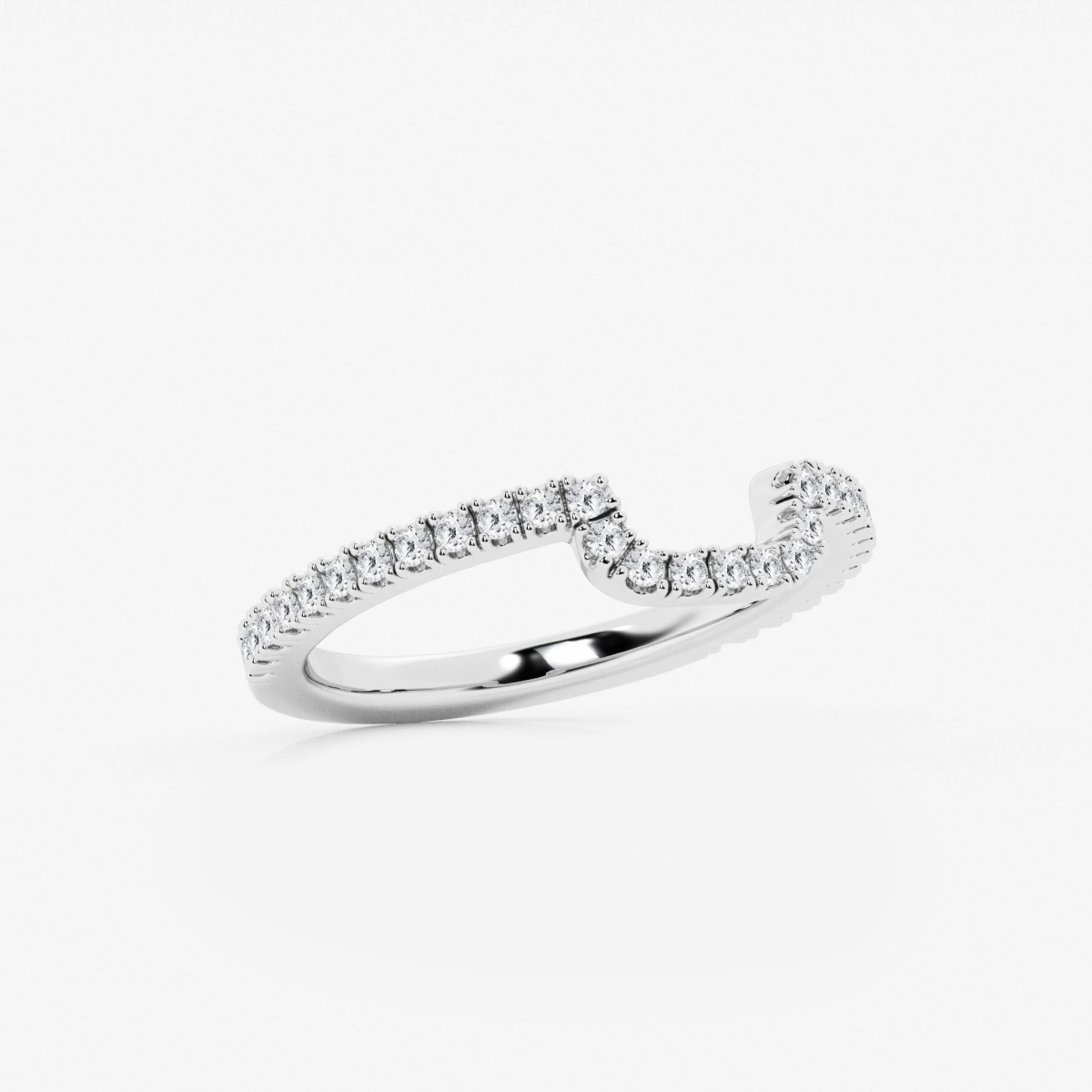 Additional Image 1 for  1/3 ctw Round Lab Grown Diamond Prong Set Wedding Band