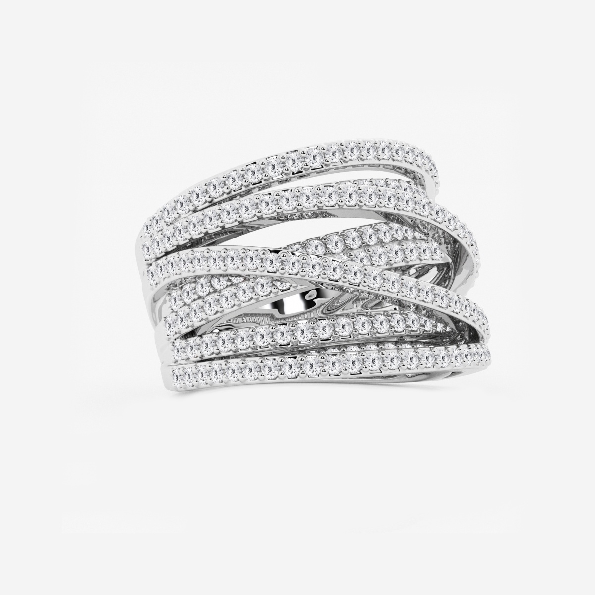 Additional Image 1 for  2 1/2 ctw Round Lab Grown Diamond Abstract Crossover Wide Fashion Band