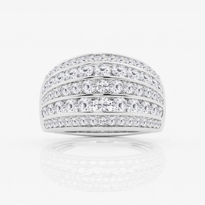 2 ctw Round Lab Grown Diamond Five Row Fashion Band