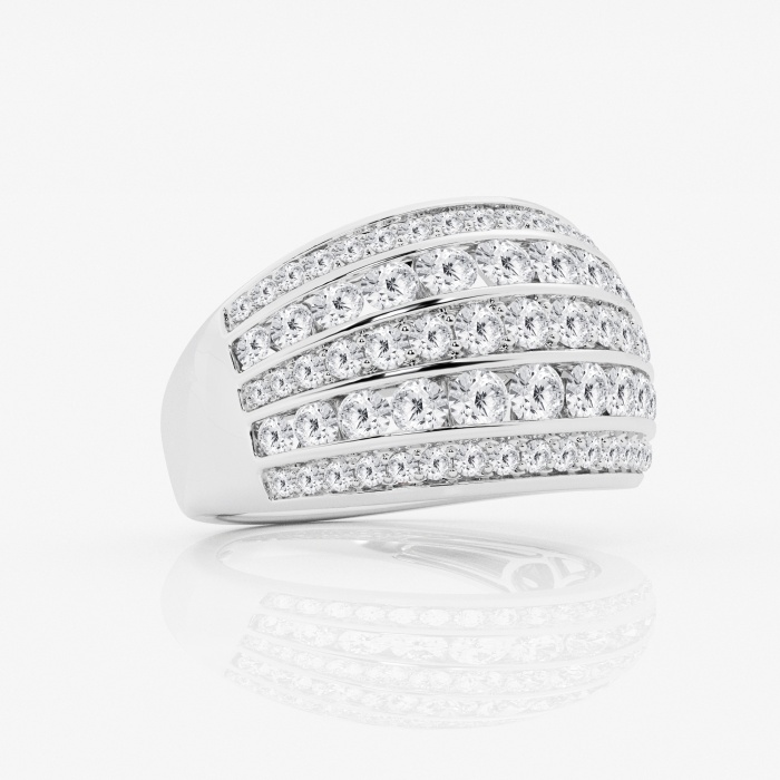 2 ctw Round Lab Grown Diamond Five Row Fashion Band