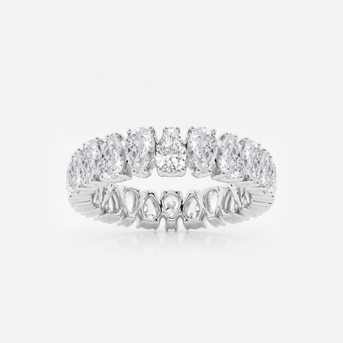 4 1/2 ctw Alternating Pear Lab Grown Diamond Eternity Band - 5mm Width