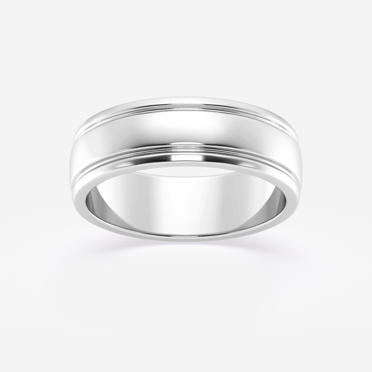7mm High Polish Inlay Wedding Band