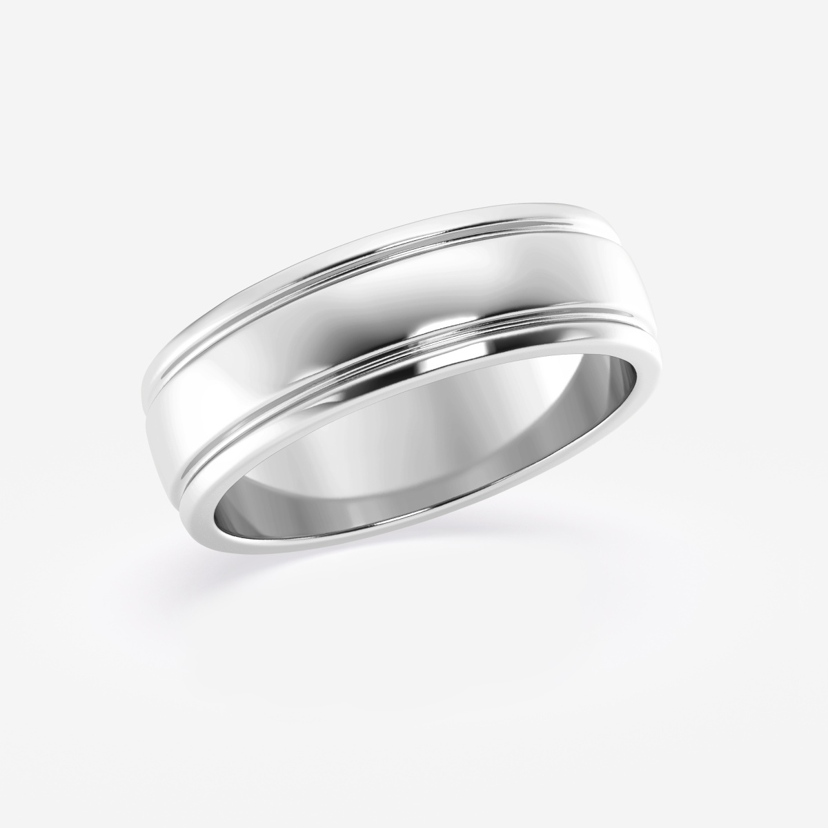Additional Image 1 for  7mm High Polish Inlay Wedding Band