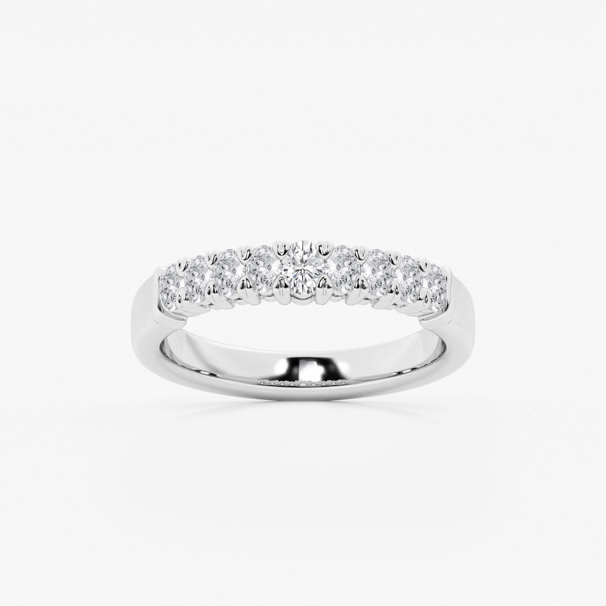 1/2 ctw Oval Lab Grown Diamond Nine Stone Anniversary Band