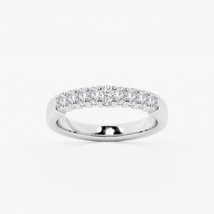 1/2 ctw Oval Lab Grown Diamond Nine Stone Anniversary Band