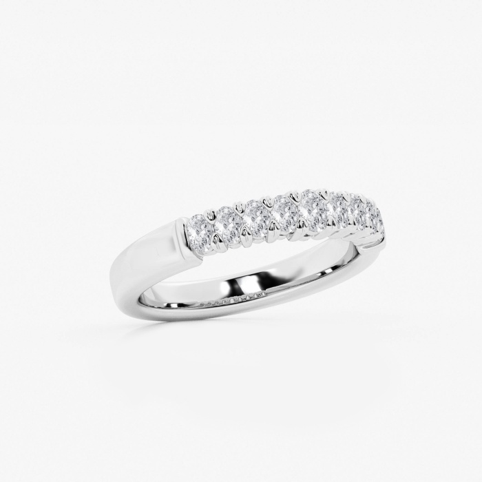 1/2 ctw Oval Lab Grown Diamond Nine Stone Anniversary Band