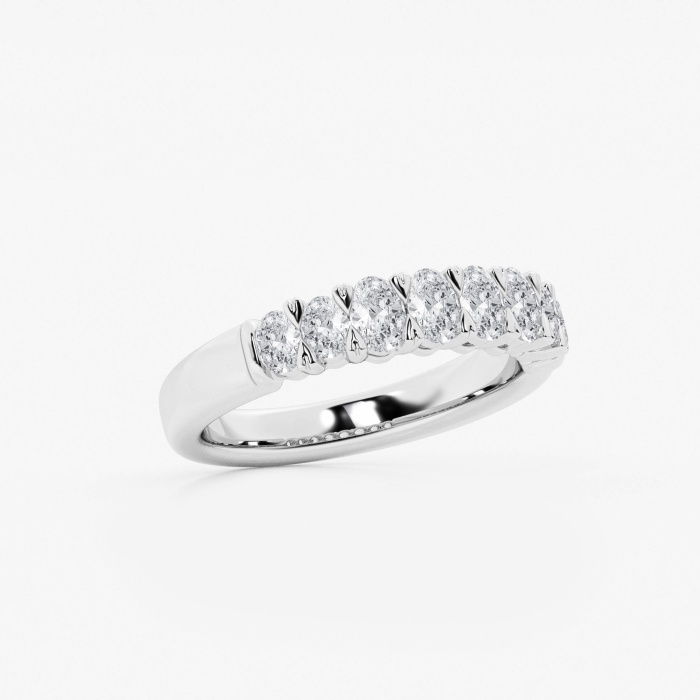 7/8 ctw Oval Lab Grown Diamond Eight Stone Anniversary Band
