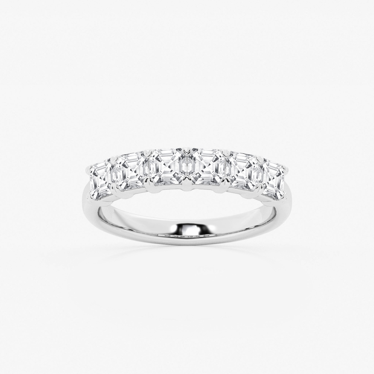 1 1/2 ctw Asscher Lab Grown Diamond Six Stone Anniversary Band