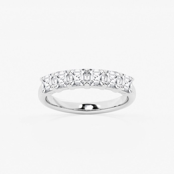 1 1/2 ctw Asscher Lab Grown Diamond Six Stone Anniversary Band
