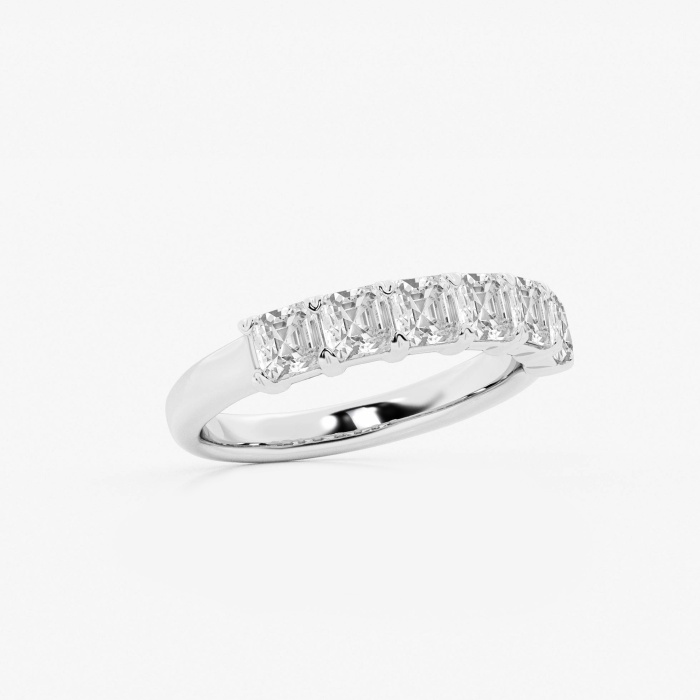 1 1/2 ctw Asscher Lab Grown Diamond Six Stone Anniversary Band