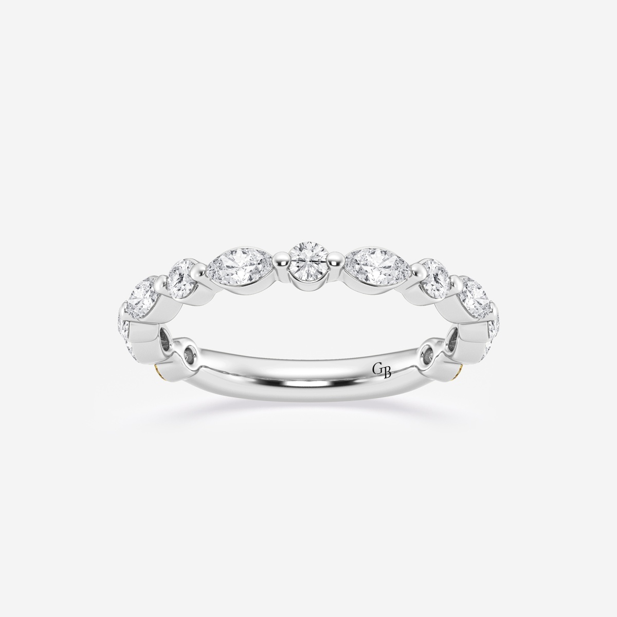 5/8 ctw Round and Marquise Lab Grown Diamond Floating Wedding Band