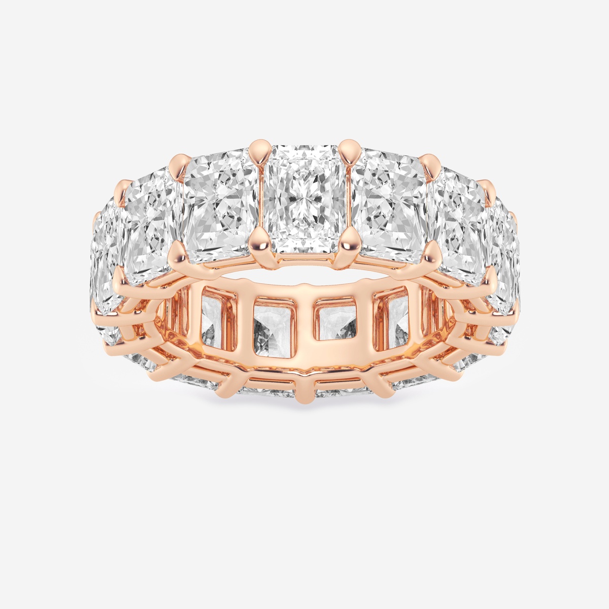 10 ctw Radiant Lab Grown Diamond Eternity Band
