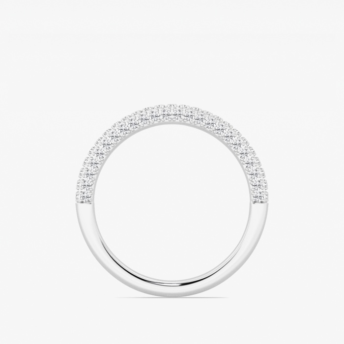 2/5 ctw Round Lab Grown Diamond Prong Set Contour Wedding Band