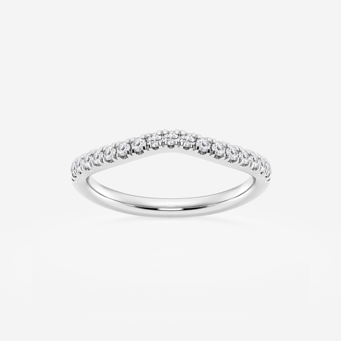 1/4 ctw Round Lab Grown Diamond Contour Wedding Band