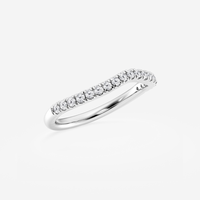 1/4 ctw Round Lab Grown Diamond Contour Wedding Band